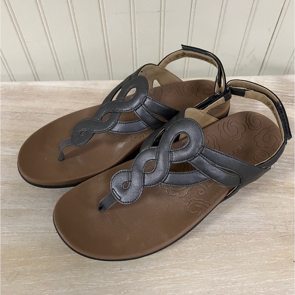 Pewter Rockport Ramona Sandals - 8 Wide - Picture 3 of 9